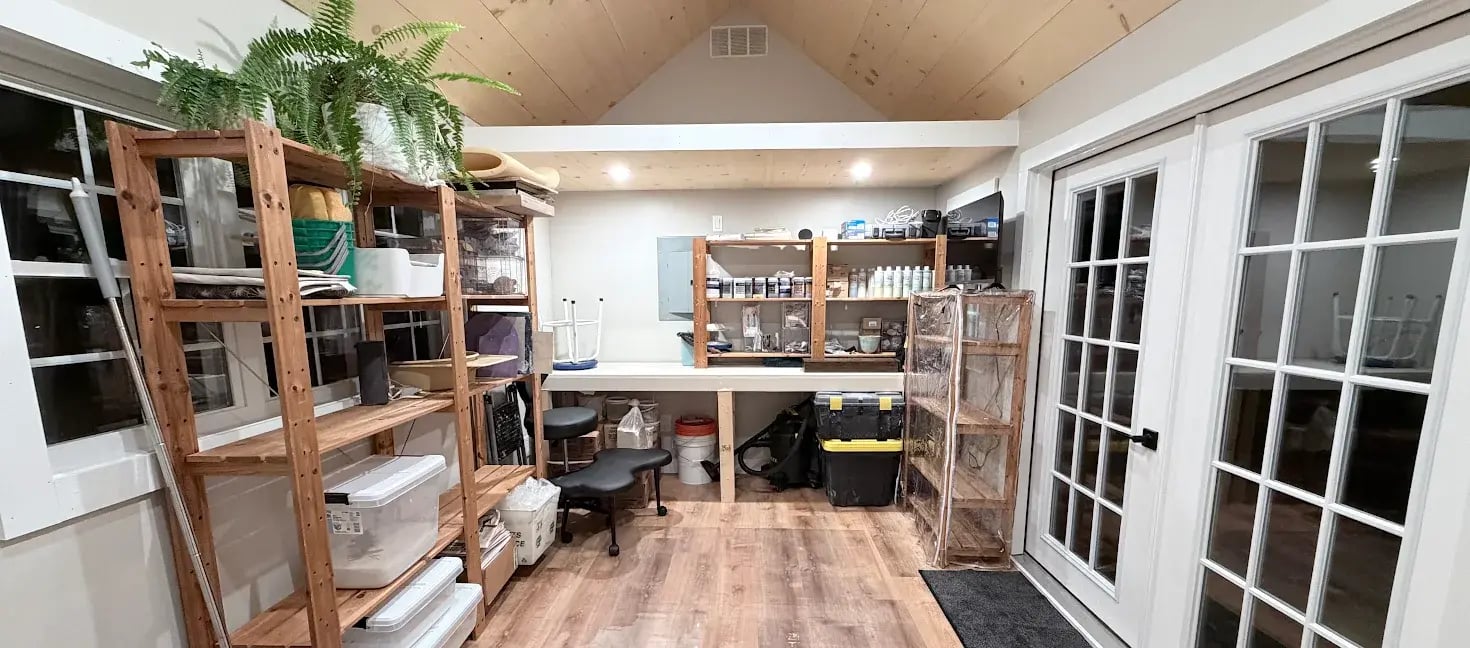 ADU Interior Finish Pottery Studio - Reilly Brothers Construction