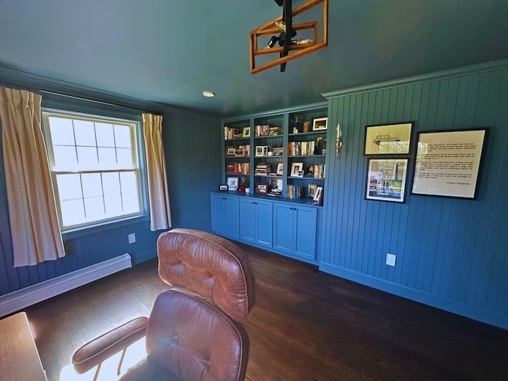 Blue Home Office Interior Remodel 1