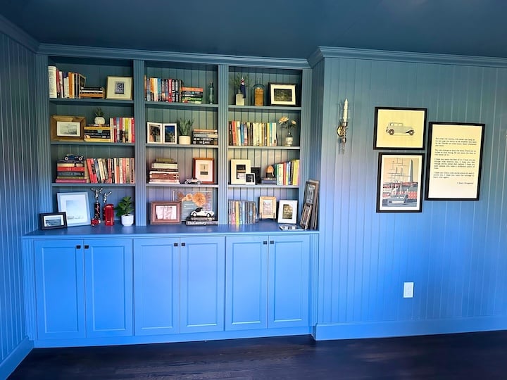 Blue Home Office Interior Remodel 2