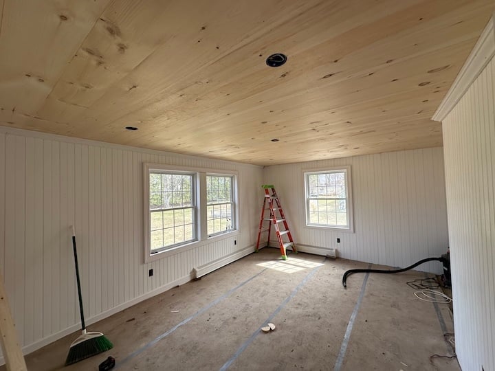 Blue Office During Remodel
