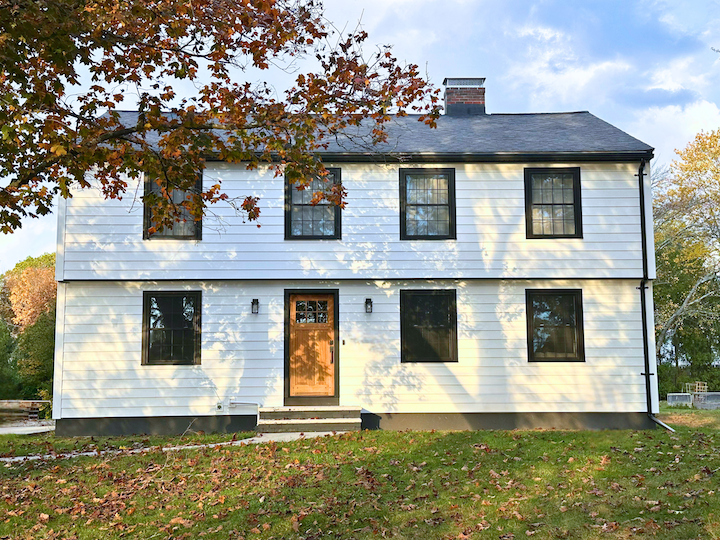 1960s White Colonial Exterior Renovation